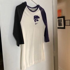 K-state elbow length baseball tee